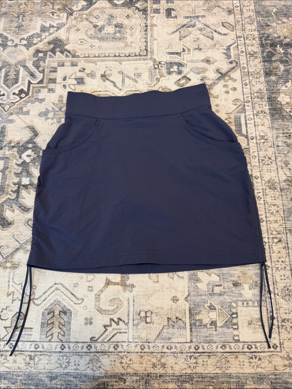 Columbia Omni-Shield Navy Blue Active Skort Drawstring Hem Women’s XS
